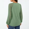 thumbnail image 2 of SUNBS Women Blouses Hollow-Out Lace Tops Crew Neck Long Sleeve Shirts for Women Trendy Clothes, 2 of 8