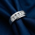 thumbnail image 5 of Pompeii 1Ct Lab Grown Diamond Men's Ring Brushed Wedding Band White Rose or Yellow Gold, 5 of 7