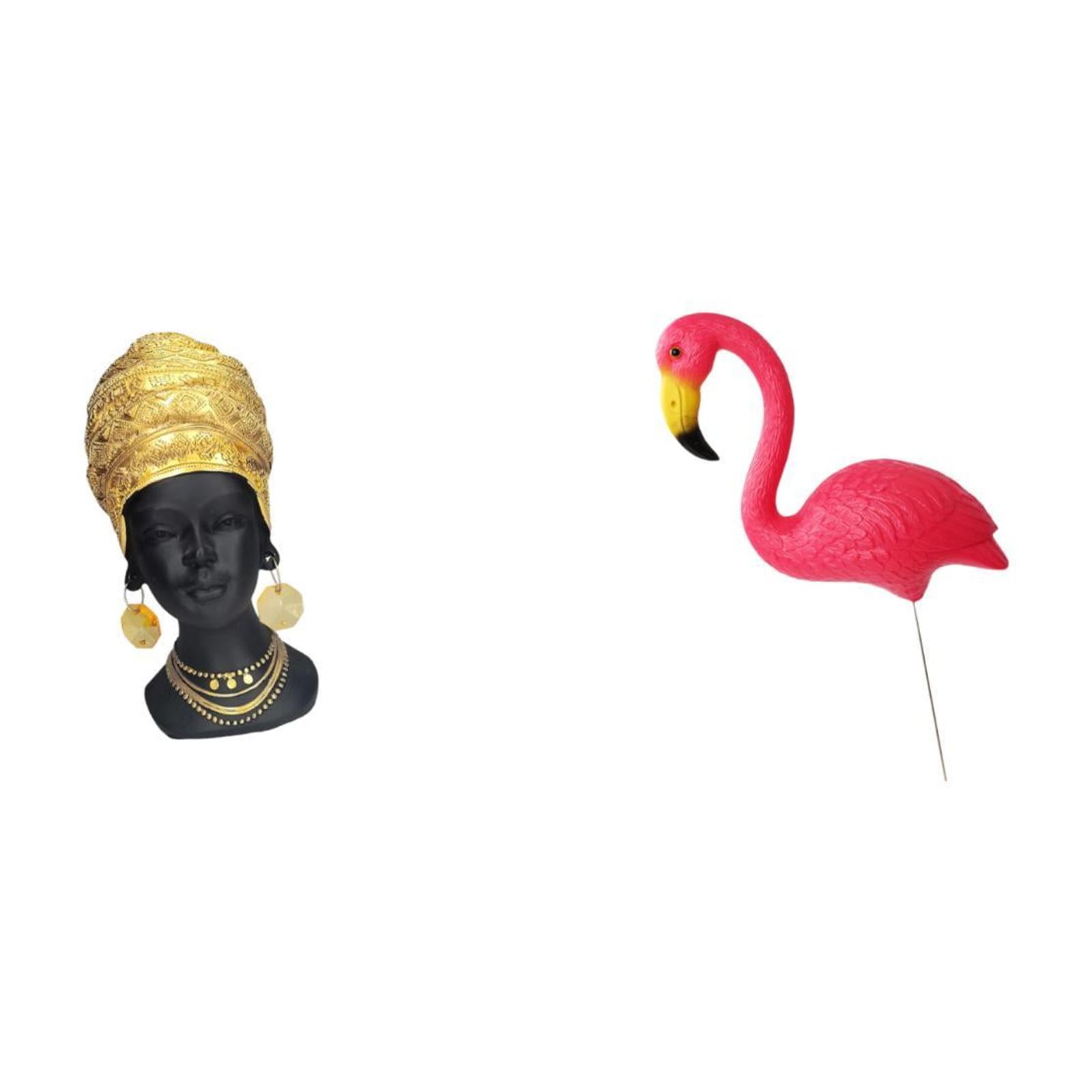 CarpNettore African Woman Bird Statue Tabletop Ornament Figurine Yard Art Centerpiece Resin Creative Sculpture for Home Decor Entrance Shelf Holiday Spring