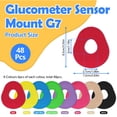 thumbnail image 2 of 48 Pack G7 Adhesive Patches, Breathable Waterproof Over Patches, Pre-cut Sensor Patches with Holes, Flexible Overlay Patches Covers Guard for 15 Days Continuous Glucose Monitor (8 Colors), 2 of 7