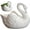 White Garden Pots, variant on Swan Planter, Cute Elegant Swan-Shaped Succulent Pots, Simple Ceramic Pots for Plants, Decorative Flower Pot for Home, Office
