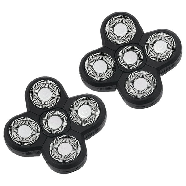Par de 5 cabezales de afeitado flotantes de repuesto para afeitadoras 4D de cabeza y cara
