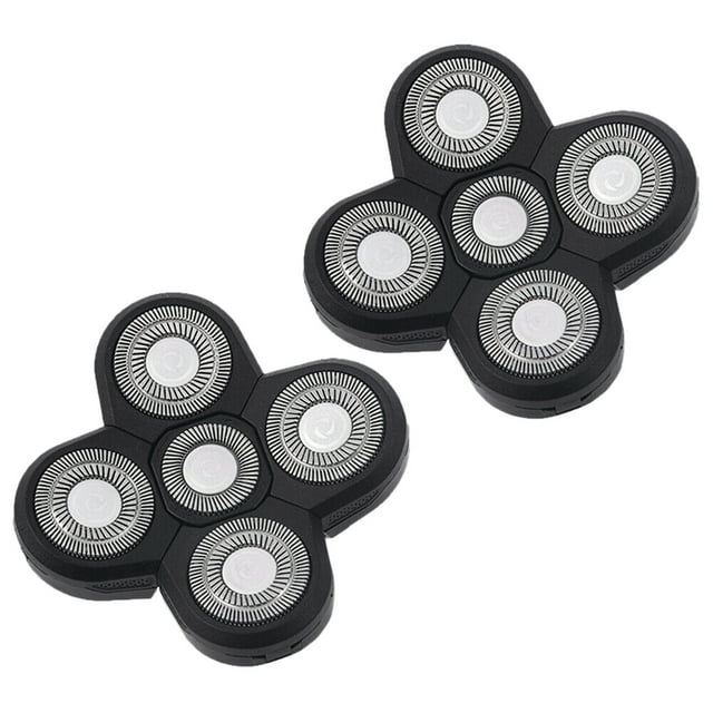 Pair 5 Floating Shaving Bald Replacement Shaver Head for 4D Head and Face Shaver Head