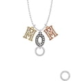 thumbnail image 2 of Delight Jewelry Silvertone Keep Her Safe Infinity Ring Multi-Colored Crystal Mom Charm Necklace, 2 of 5