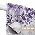 thumbnail image 4 of Purple Swag Valances for Windows 2 Pack, Kitchen Window Curtains 36 Inch Length, Eucalyptus Leaves Privacy Swag Curtains for Living Room/Bathroom with Rod Pocket 36"x36", 4 of 8
