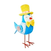 Easter Large Blue Fabric Bird Tabletop Decoration, 15 in, Way To Celebrate