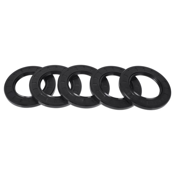 Sello de aceite universal Unique Bargains TC de doble labio con resorte de acero, sello de eje rotativo 60x100x10mm, alta presión, caucho NBR negro, 5 piezas