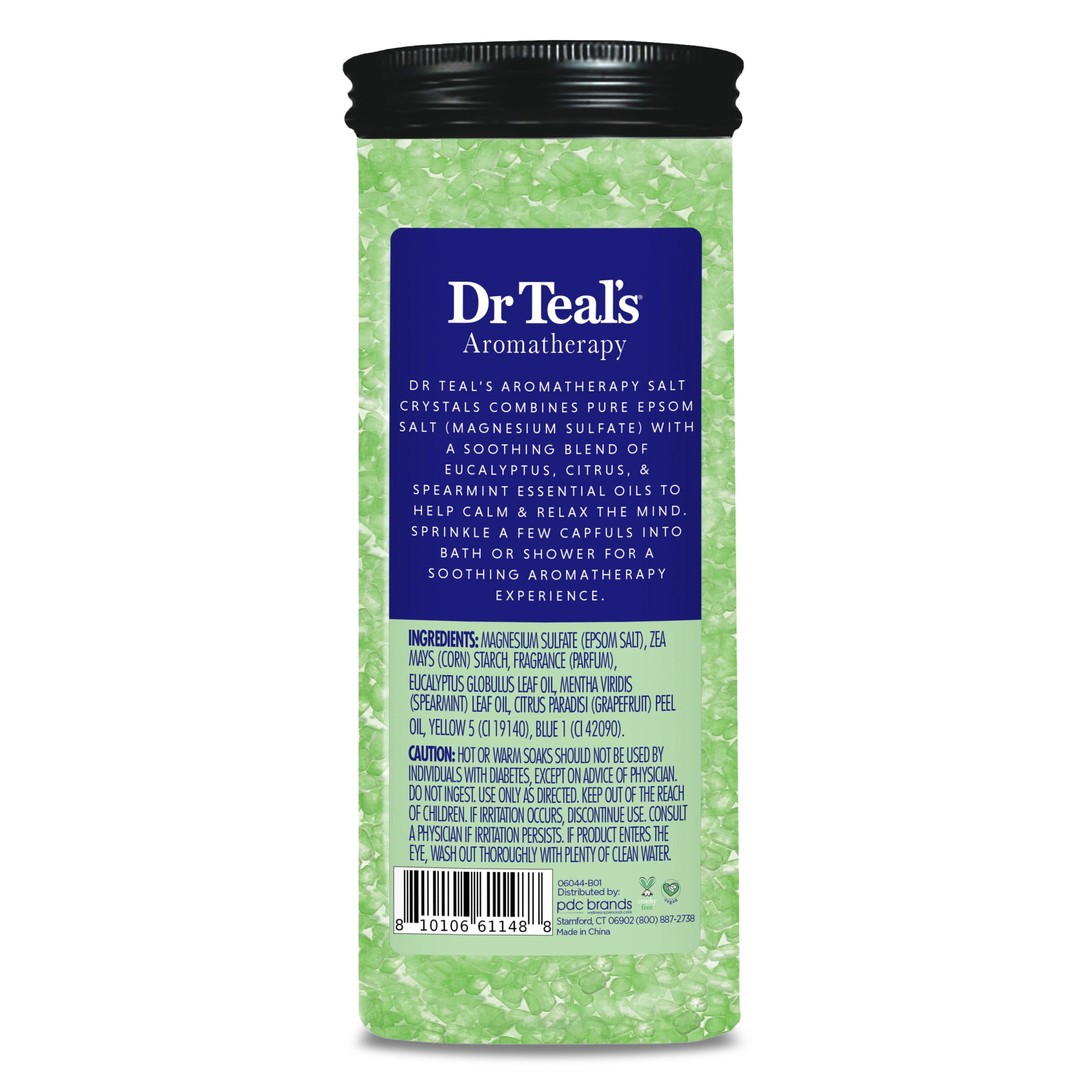 Dr Teal's Aromatherapy Stress Relief Salt Crystals with Eucalyptus, Citrus, & Spearmint, 25oz