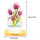 thumbnail image 3 of Luz de Tulipán 3D, Luz LED con Carga USB Lámpara de Mesa de Flor de Tulipán Lámpara de Mesita de Noche para Decoración de Habitación B, 3 of 5