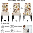 thumbnail image 6 of Pattern Chair Covers for Dining Room Set of 6, High Stretch Removable Washable Parsons Chair Slipcover for Home Party Hotel Wedding Ceremony (Flower,6PCS), 6 of 6