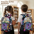 thumbnail image 3 of FKELYI Clear Backpacks for Elementary Student 17 Inch Schoolbag Transprent School Bookbag Boys Casual Daypack Girls Travel Bags, Splatter Dinosaur Print, 3 of 7