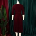 thumbnail image 4 of Women's Fashion Plus Size Casual Suit Collar Pleated Dress A-Line Dresses, 4 of 8