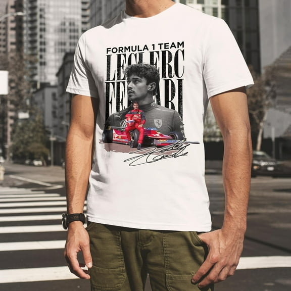 Charles Leclerc F1 T-Shirt, Formula One Racing Tee, Ferrari Motorsport Fan Shirt, Unisex