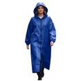 thumbnail image 3 of Kamentoy Women Waterproof Long Raincoat with Hood, Zipper Front Lightweight Rain Poncho Jacket for Hiking Camping Travel Outdoor Activities, 3 of 7