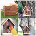 thumbnail image 3 of EeaseMX Jaula de madera para pájaros de exterior, diseño de doble inclinación, adorno de nido de pájaro, 1 unidad, 3 of 7