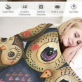 thumbnail image 3 of Orinice Owls Branch Folk Art Warm Lightweight Blanket Soft Fleece Throw Blanket for All Seasons Living Rooms Sofa Decor Cow Gifts Blanket Excellent Hand Feel Multiple Sizes 60x80in, 3 of 6