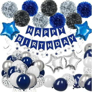 Blue And Silver Birthday Theme
