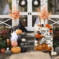 thumbnail image 3 of Sm:)e Trick or Treat Ghost Bat Pumpkin Cross Halloween Garden Flag 12 x 18 Inch, Double-Sided Printing, Outdoor Welcome Decor for Yards, 3 of 8