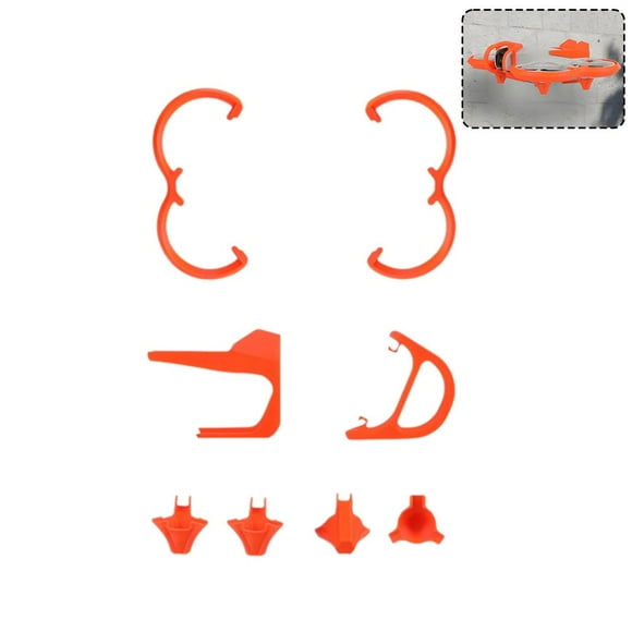 SharkTRUE Kit de Protection Anti-Collision Léger et Durable pour DJI Neo, Gris/orange ABS