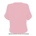 thumbnail image 2 of Blusa George para Dama, Manga Amplia 3/4 Roll Up Cuello Redondo Rosa Talla CH, 2 of 4