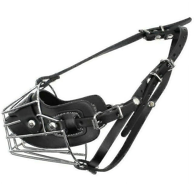 Super Metal Muzzle Dog Muzzles Leather Muzzle For Large Dogs