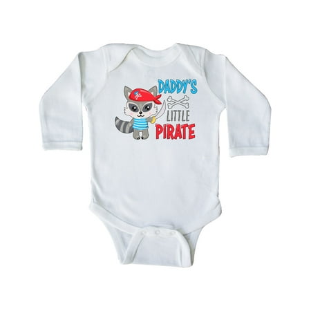 

Inktastic Daddy s Little Pirate Cute Raccoon with Sword Gift Baby Boy or Baby Girl Long Sleeve Bodysuit