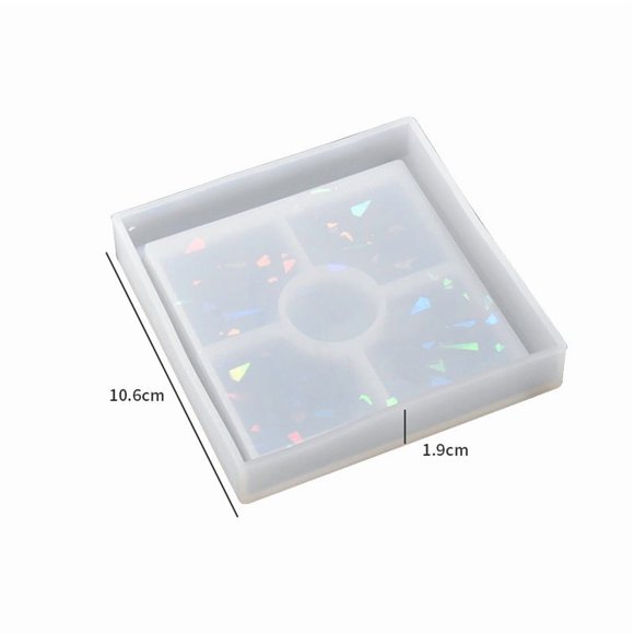 Molde cuadrado de silicona for posavasos láser con pegamento, perfecto for proyectos de manualidades