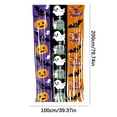 thumbnail image 3 of Uxgjfwu Halloween Party Backdrop - Printed Pumpkin Ghost Bat Rain Curtain, Theme Decoration for Wall Door Background, 3 of 8