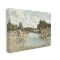 Stupell Nature Stream Wilderness Creek Landscape Painting Gallery Wrapped Canvas Print Wall Art