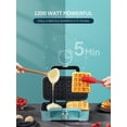 thumbnail image 2 of Máquina para Waffles FOHERE 3 en 1 con Sandwichera y Plancha Panini 1200W Azul, 2 of 9