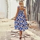 thumbnail image 3 of Vestido bohemio de verano para mujer de Tobrief, con tirantes finos, escote cuadrado, volantes y vaporoso, vestido largo playero, 3 of 7