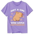 thumbnail image 3 of WOYY Toddler Girl's T Shirt Cute Capybara Print Short Sleeve T-Shirt Casual Tee, Sizes 1-2T, 3 of 3