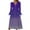 Purple, variant on Kaemgyyd Dress for Women Button Pleated Midi Dress Fall Fashion Casual Flare Long Sleeve Gradient a Line Dress