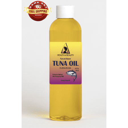 Tuna oil rbd with epa & dha all natural by h&b oils center 100% pure liquid 4 oz