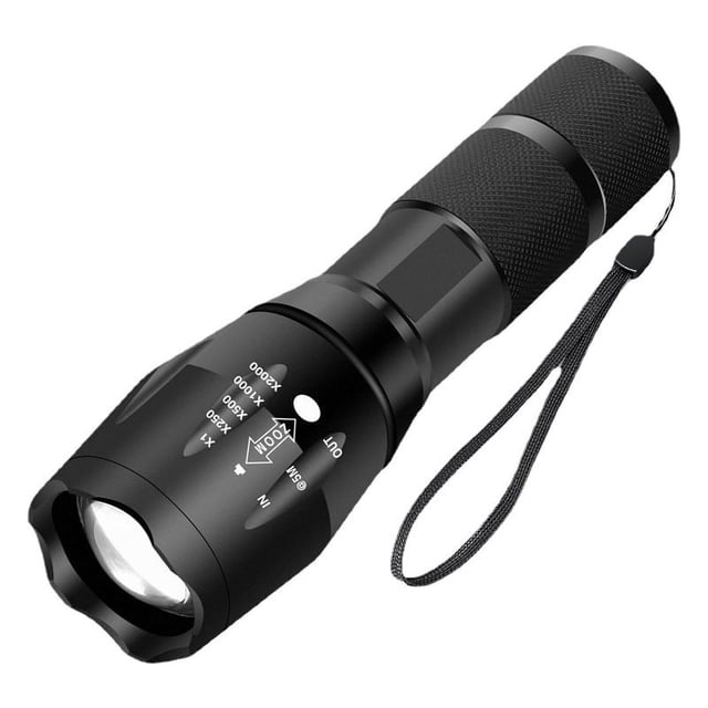 Luz de antorcha, linterna con luz blanca cálida 3000k-3500k penetración fuerte y linterna amarilla con zoom de 1 modo para visión nocturna