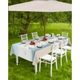 thumbnail image 4 of Hokiten Outdoor Tablecloths with Umbrella Hole & Zipper, Summer Beach Chair 54x80 Inch Tablecloth Rectangle, Coastal Palm Trees Canoeing Waterproof Table Cloth, Patio/Pool/Picnic Table Covers, 4 of 7