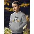 thumbnail image 2 of Husky Pup Retro Design Hoodie Juniors -Image by Shutterstock,  Medium, 2 of 4