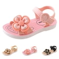 thumbnail image 4 of Siilsaa Summer Shoes for Girls Toddler Girls Sandals Soft Flats Summer Baby Flower Girl Shoes Pink,11.5, 4 of 6