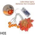 thumbnail image 5 of Guirnalda de luces LED con Hojas de arce y calabaza, guirnalda de otoño alimentada por batería para interiores y exteriores, jardín, Halloween, decoración del hogar de Acción de Gracias, 10/20leds, 5 of 5
