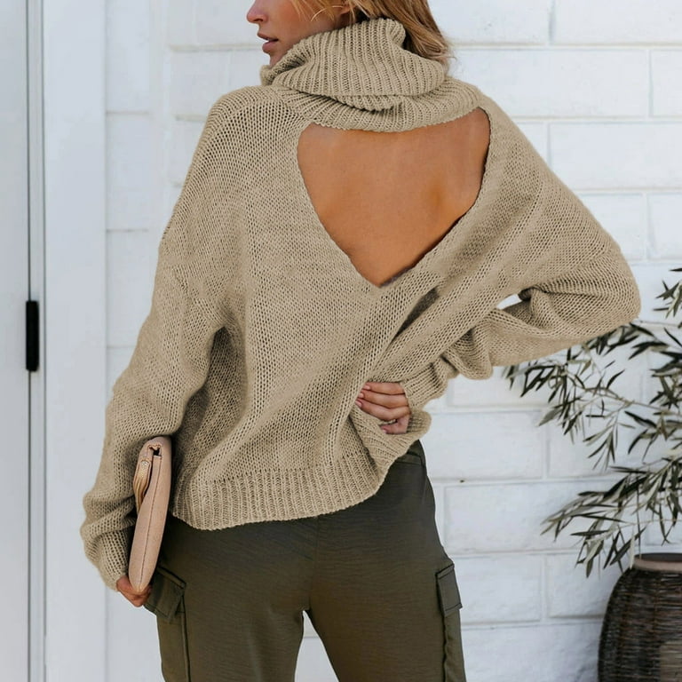 XFLWAM Turtleneck Sweater Women Oversized Cowl Neck Sweater XFLWAM Turtleneck Sweater Women Oversized Cowl Neck Sweater