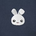 thumbnail image 2 of DALIX Animals Cute Bunny T-Shirt Women's Embroidered Shirt Large Navy Blue, 2 of 6