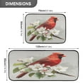 thumbnail image 3 of 2-Piece Kitchen Rugs Set Non-Slip Mats Carpet Floor for Kitchen, Bathroom (19.7"x27.6" & 19.7"x47.2") Beautiful Red Bird, 3 of 7