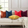 thumbnail image 6 of Christmas Couch Throw Pillow Covers 16x16 Set of 2, Decorative Soft Neutral Dyed Square Pillow Covers for Sofa Bed Living Room, Rhododendron, 6 of 7