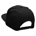 thumbnail image 3 of Compass Embroidered Superior Cotton Twill Flat Bill Snapback Prostyle Cap - Black OSFM, 3 of 5