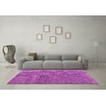 thumbnail image 3 of Ahgly Company Indoor Round Abstract Pink Modern Area Rugs, 3' Round, 3 of 4