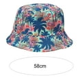 thumbnail image 4 of dianhelloya Bucket Hats Summer Fisherman Hat Floral Print Deep Double-sided Vintage Unisex Sunscreen Portable Rich Colors Summer Sun Hat Headwear, 4 of 5