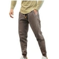 thumbnail image 2 of Pantalones deportivos largos de forro polar grueso para hombre, para correr, fitness, entrenamiento diario, cálidos, de poliéster, 2 of 8