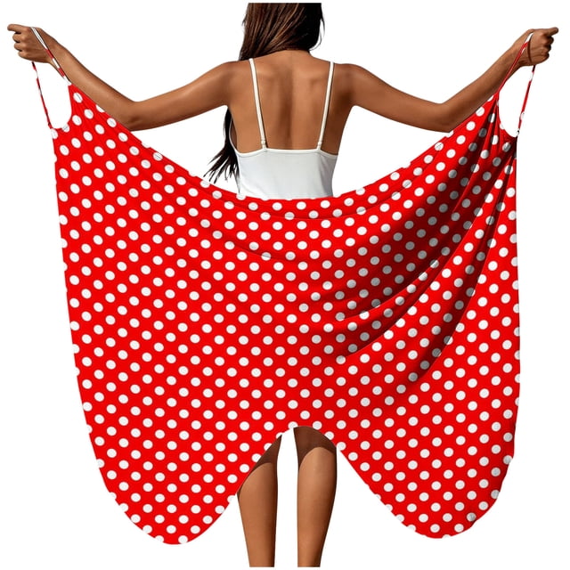 Sortie de Plage pour Femmes avec Sangle Réglable Fente Haute Côté en Polyester Tissé Transparent 1 Pce