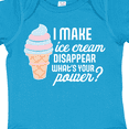 thumbnail image 4 of Inktastic I Make Ice Cream Disappear What's Your Power Boys or Girls Baby Bodysuit, 4 of 5