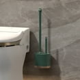 thumbnail image 2 of Cinvoph Toilet Brush and Holder Set - Compact Space Saving Bathroom Scrub Brush, Drip-Proof Nylon Bristles Deep Cleaning Toilet Scrubber, Army Green, 2 of 3